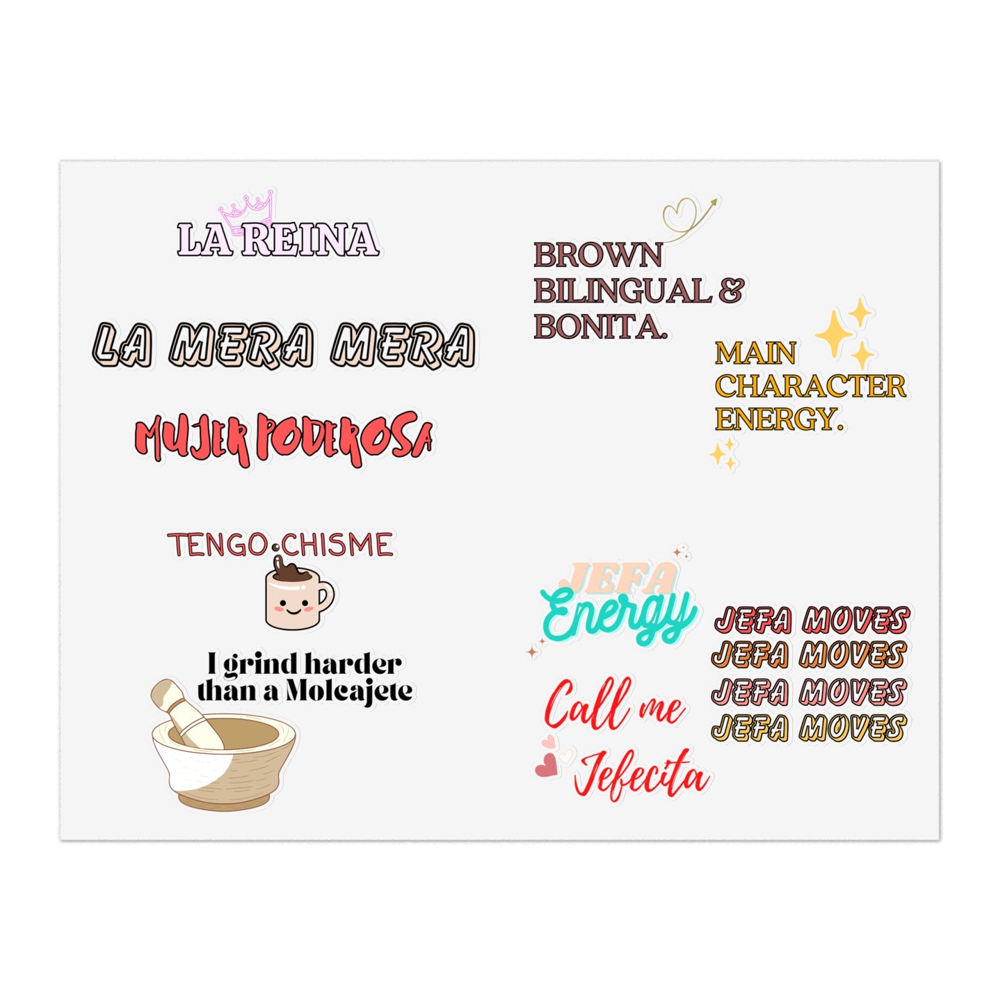 Ultimate Latina Sticker Pack- Full Page (Letter Size)