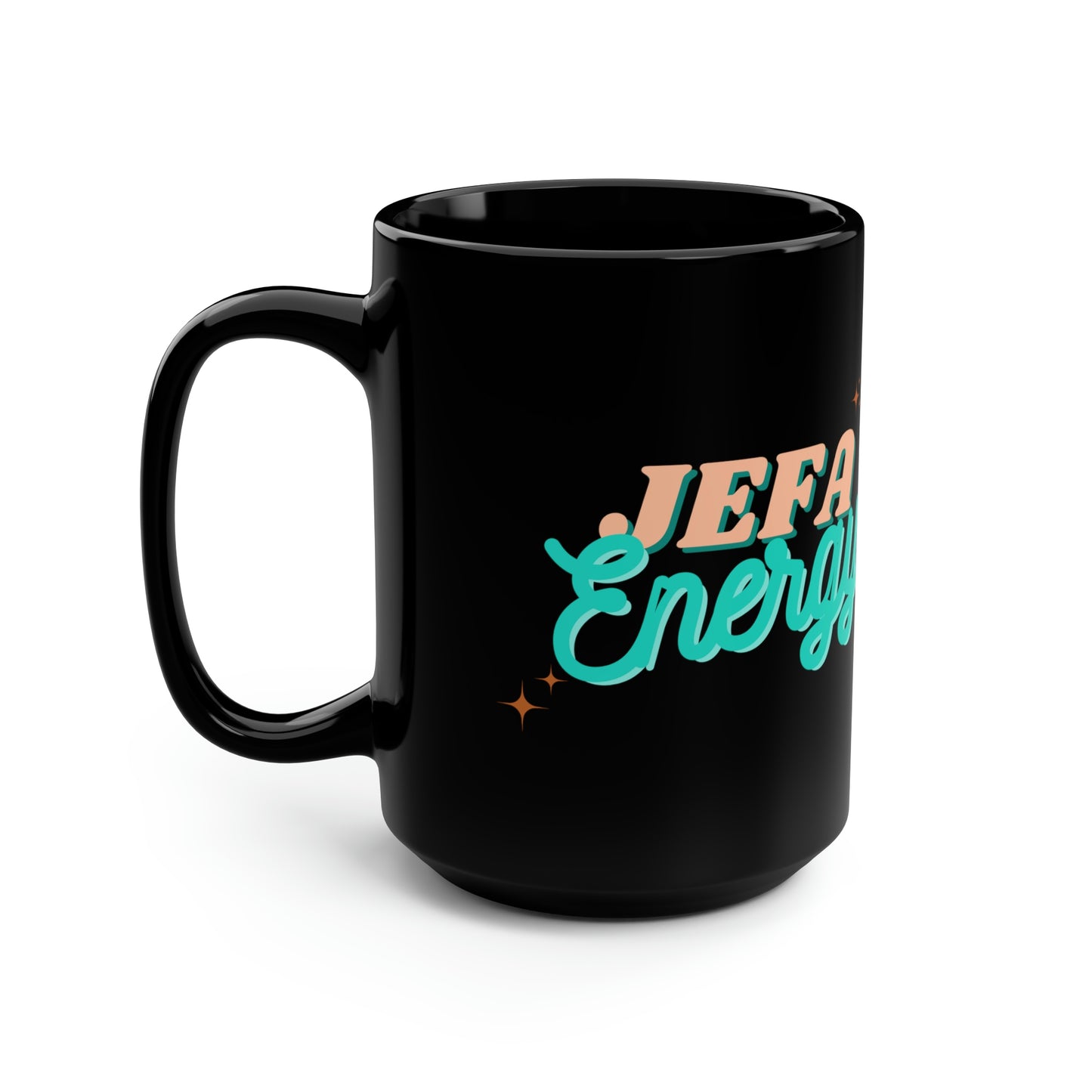 Jefa Energy Black Mug, 15oz