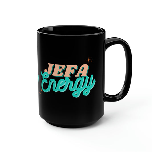 Jefa Energy Black Mug, 15oz